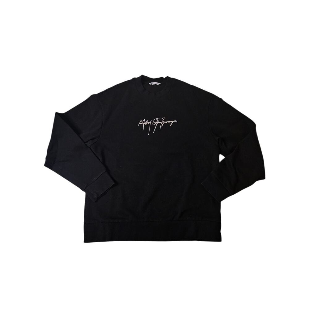ZARA Mens Graphic Sweatshirt Small Black Cotton